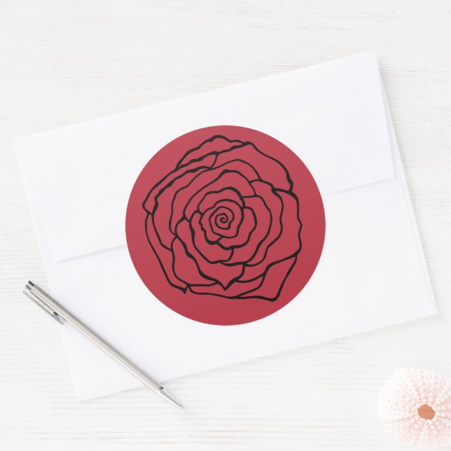 Adesivo Redondo Rosa (Envelope)