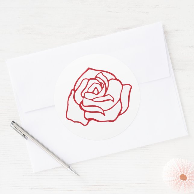 Adesivo Redondo Rosa (Envelope)
