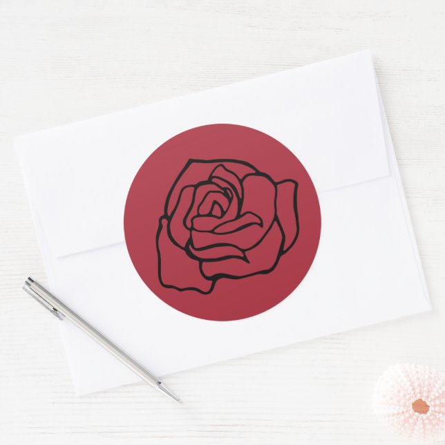 Adesivo Redondo Rosa (Envelope)