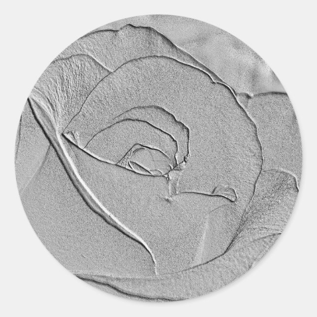 Adesivo Redondo Rosa 1 de aparência em relevo (Frente)