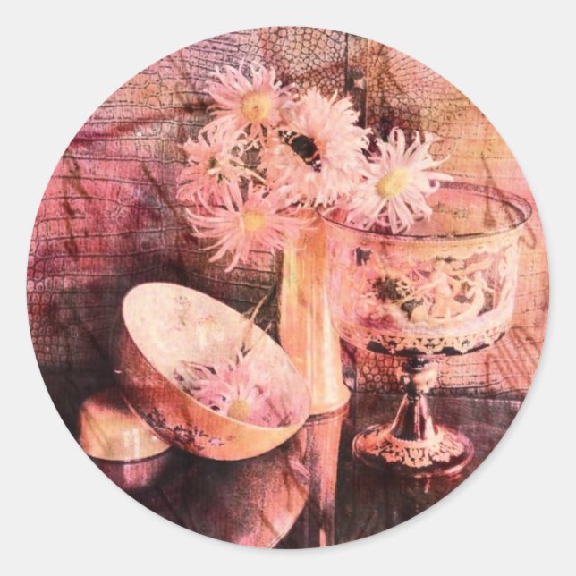 Adesivo Redondo Rosa 2 (Frente)