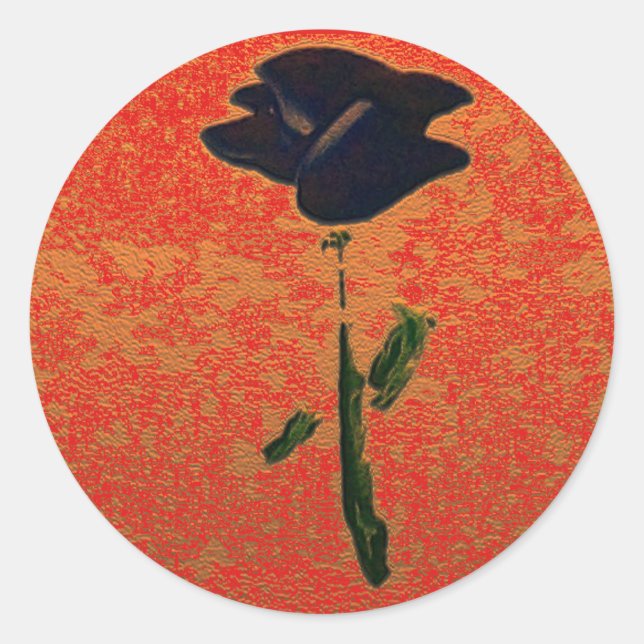 Adesivo Redondo Rosa azul (Frente)