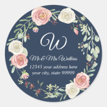 Rosa Blush de Marinho de de Endereço de Retorno Mo