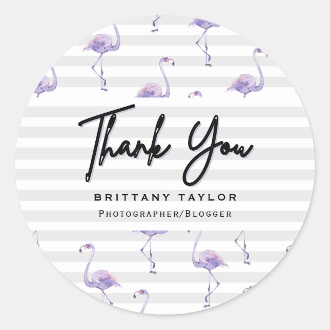 Adesivo Redondo Rosa branco clássico de luxo (Frente)