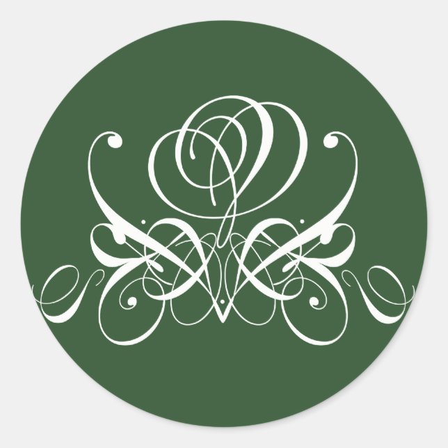 Adesivo Redondo Rosa Branco e Verde (Frente)