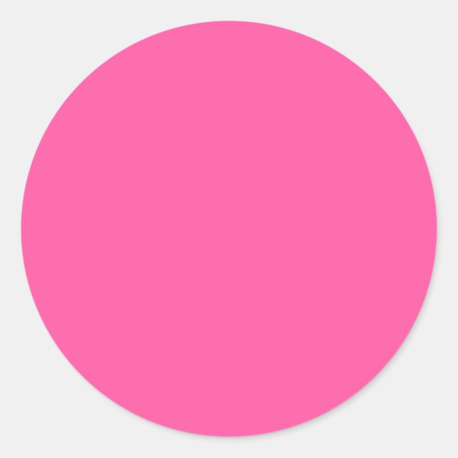 Adesivo Redondo Rosa brilhante (cor sólida) (Frente)