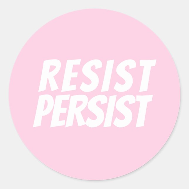 Adesivo Redondo rosa claro branca "Resistente" (Frente)