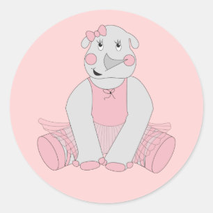 Adesivo Redondo rosa claro ilusima Ballerina Rhino