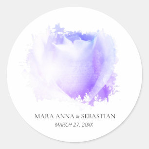 Adesivo Redondo Rosa Clássico de Casais Florais Simples