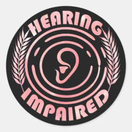 Adesivo Redondo Rosa - Compromisso auditivo