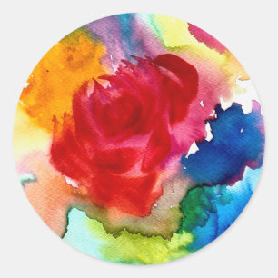Adesivo Redondo Rosa de abstrato