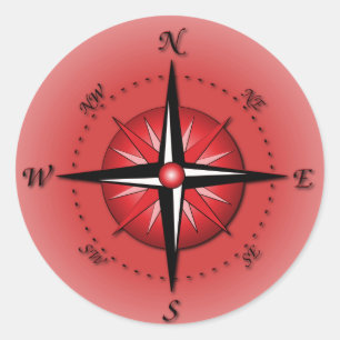 Adesivo Redondo Rosa de compasso