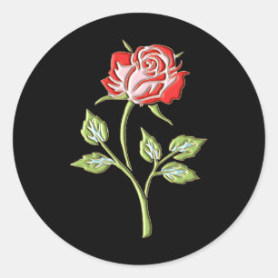Adesivo Redondo Rosa de cor simples
