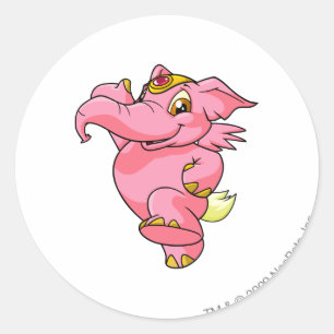 Adesivo Redondo Rosa de Elephante