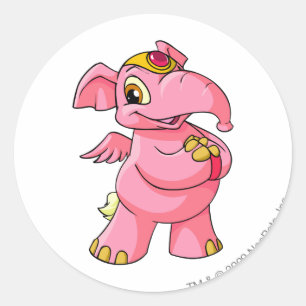 Adesivo Redondo Rosa de Elephante