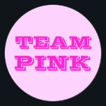Adesivo Redondo Rosa de Equipe<br><div class="desc">Rosa de Equipe para o evento de cor da sua equipe.</div>