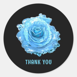 Adesivo Redondo Rosa de gelo azul