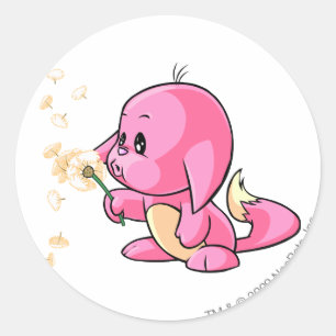 Adesivo Redondo Rosa de Kacheek