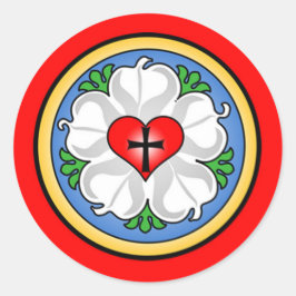 Adesivo Redondo Rosa de Luther