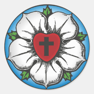 Adesivo Redondo rosa de luther