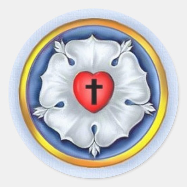 Adesivo Redondo Rosa de Luther (Frente)