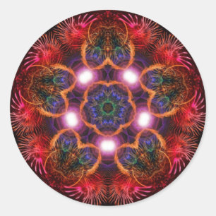 Adesivo Redondo rosa de luz estelar