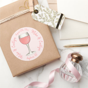 Adesivo Redondo Rosa de Vidro de Vidro Rosé Rosa Chá de panela