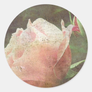 Adesivo Redondo Rosa de Vintage