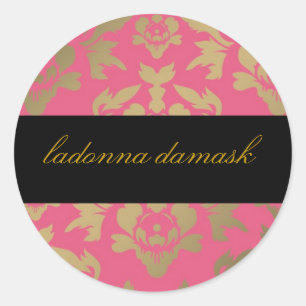 Adesivo Redondo Rosa do damasco de 311 Ladonna