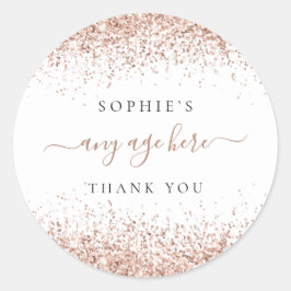 Adesivo Redondo Rosa Dourada Literatura Qualquer Aniversário De Id