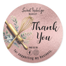 Rosa Dourado Baking Utensls Obrigado