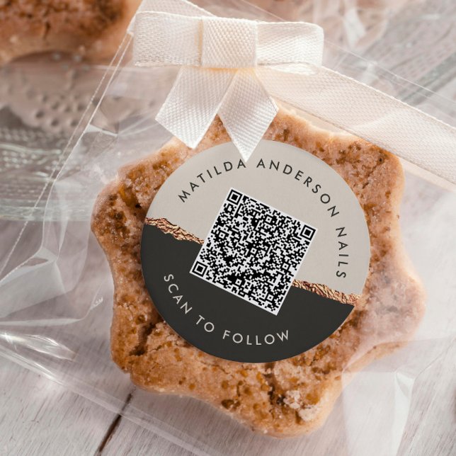 Adesivo Redondo Rosa dourado brilho preto, orçamento elegante mode (Criador carregado)