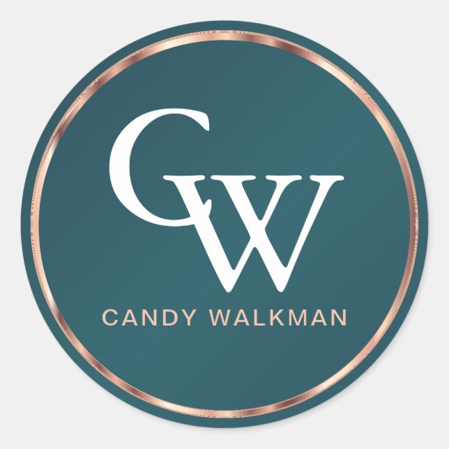 Adesivo Redondo Rosa Dourado e lacado metálico (Frente)