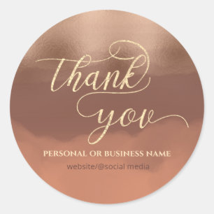 Adesivo Redondo Rosa dourado folha canela melão água tinta