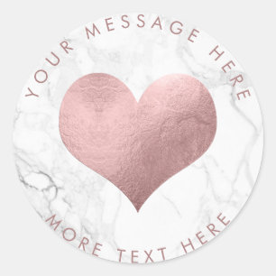 Adesivo Redondo ROSA DOURADO+MARBLE do FAUX do pixDezines