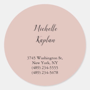 Adesivo Redondo Rosa Dourado Moderno Exclusivo