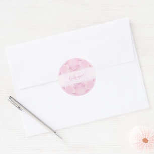 Adesivo Redondo Rosa Dusky Personalizado Grande Milênio Mandala
