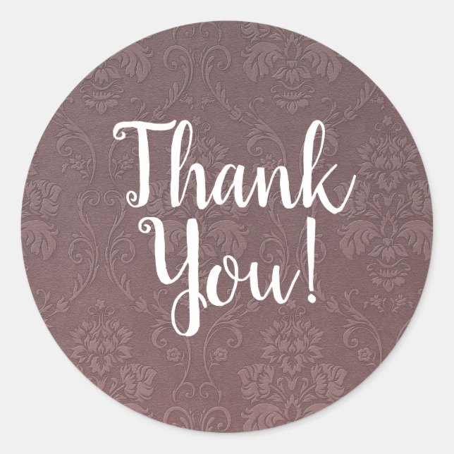 Adesivo Redondo Rosa Dusty rosca rosca rosa Chá de panela de vinhe (Frente)