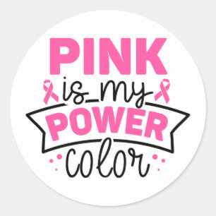 Adesivo Redondo Rosa É A Minha Consciência Do Cancer Da Mama De Co