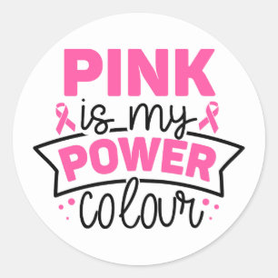 Adesivo Redondo Rosa É A Minha Consciência Do Cancer Da Mama De Co