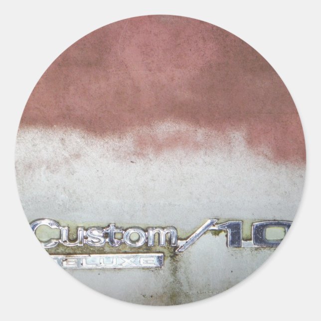 Adesivo Redondo rosa e branco deluxe personalizados (Frente)