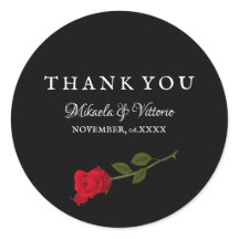 Rosa elegante casamento Gótico preto. Obrigado