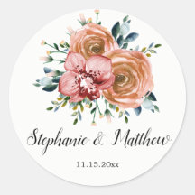 rosa Floral Laranja Orquídea Casamento