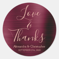 Rosa Gold Foil Love & Obrigados