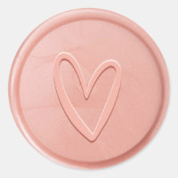 Rosa Love Heart Wax Seal Sticker