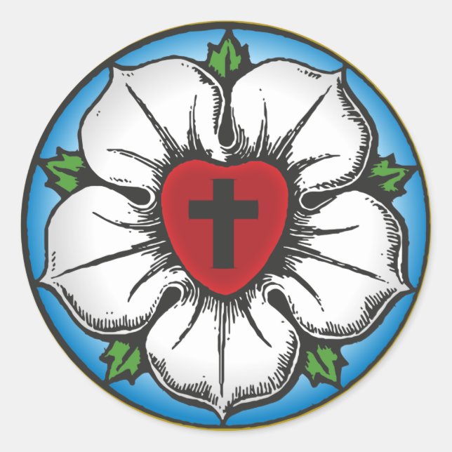 Adesivo Redondo Rosa Lutheran (Frente)