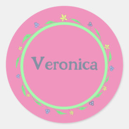 Adesivo Redondo Rosa Mais Bonito