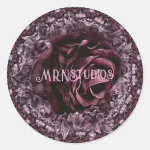 Adesivo Redondo Rosa Mandala