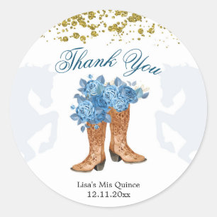 Adesivo Redondo Rosa mexicano Mis Quince Sticker