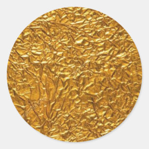 Adesivo Redondo Rosa Modelo vazio Dourado Adicione Seu Logotipo Cl